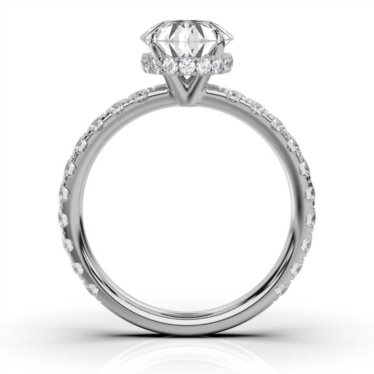 14K White Gold Serena Hidden Halo Lab Grown Diamond Ring (3/4 ct. tw)