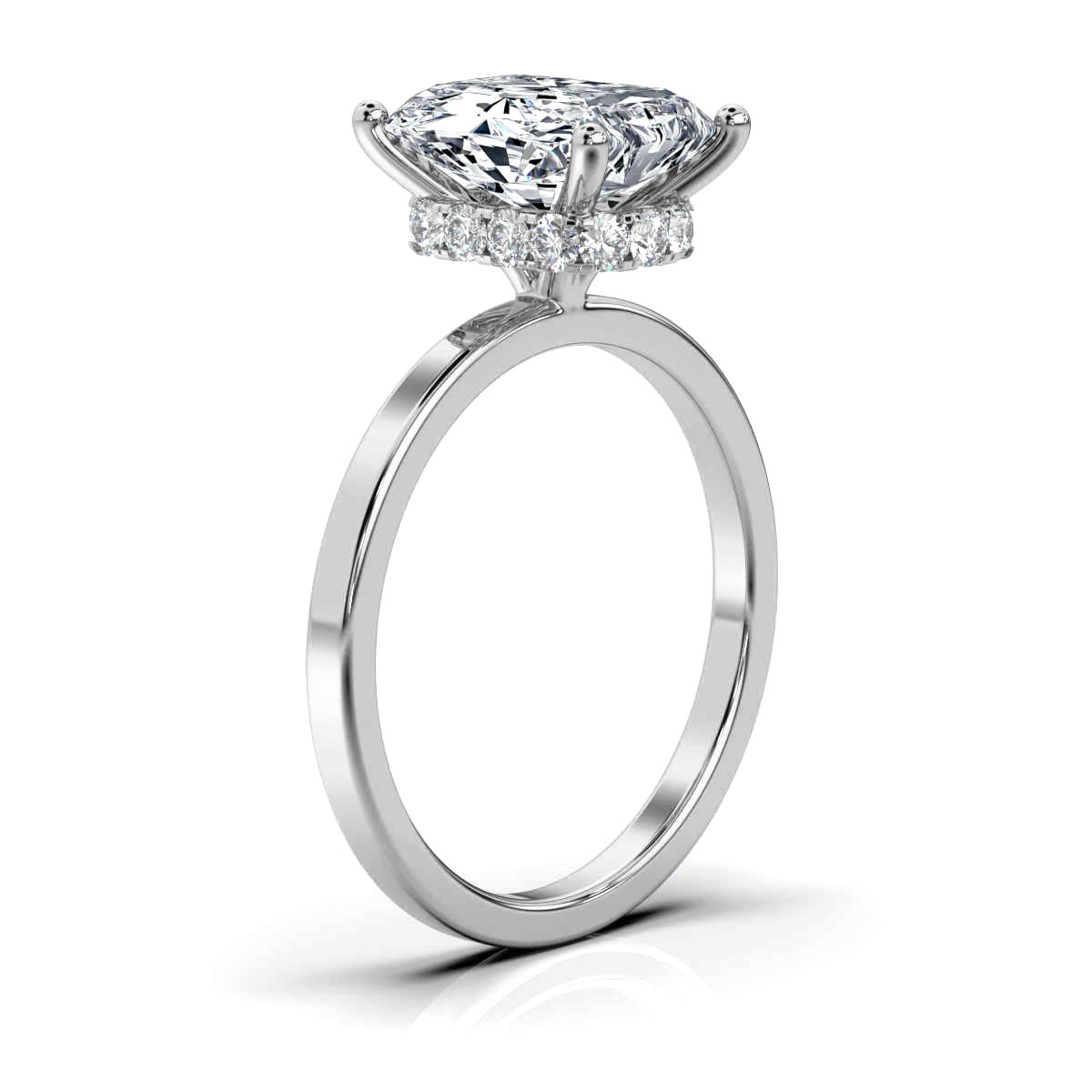 14K White Gold Marilee Hidden Halo Lab Grown Diamond Ring (1/4 ct. tw)