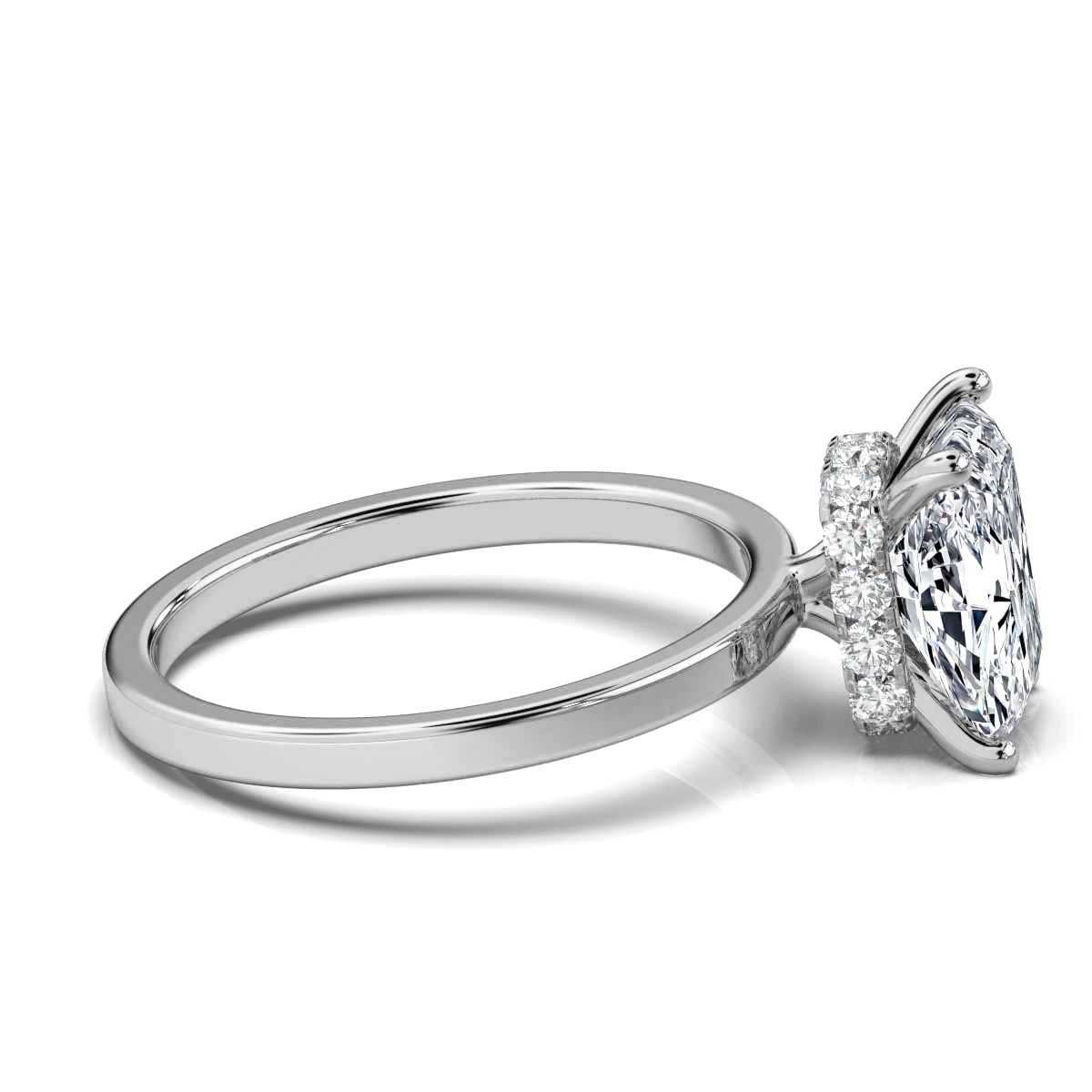 14K White Gold Marilee Hidden Halo Lab Grown Diamond Ring (1/4 ct. tw)