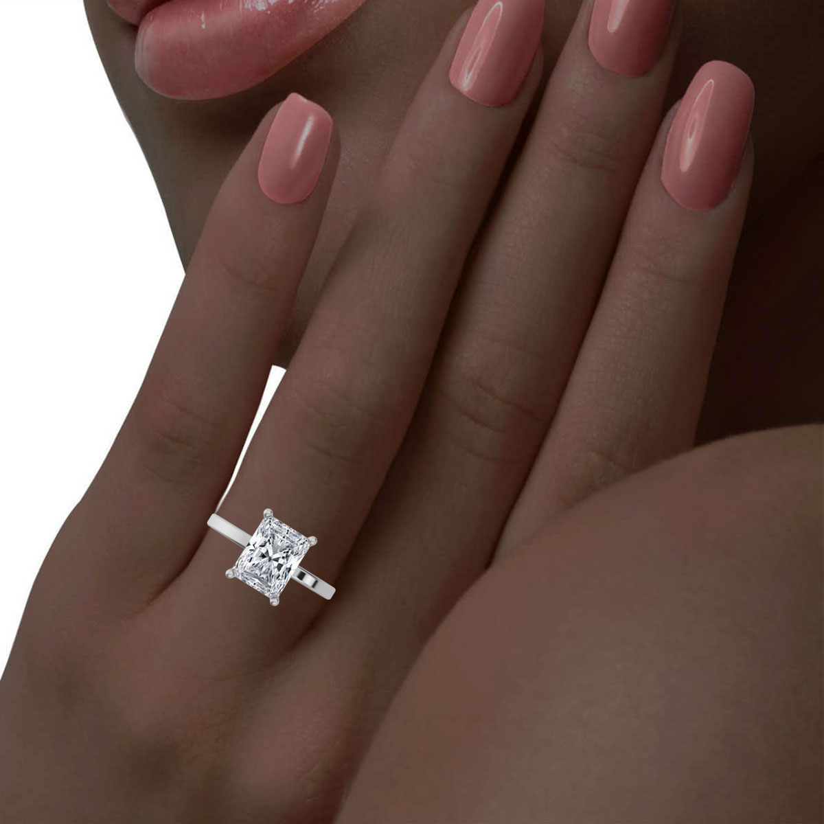 14K White Gold Marilee Hidden Halo Lab Grown Diamond Ring (1/4 ct. tw)