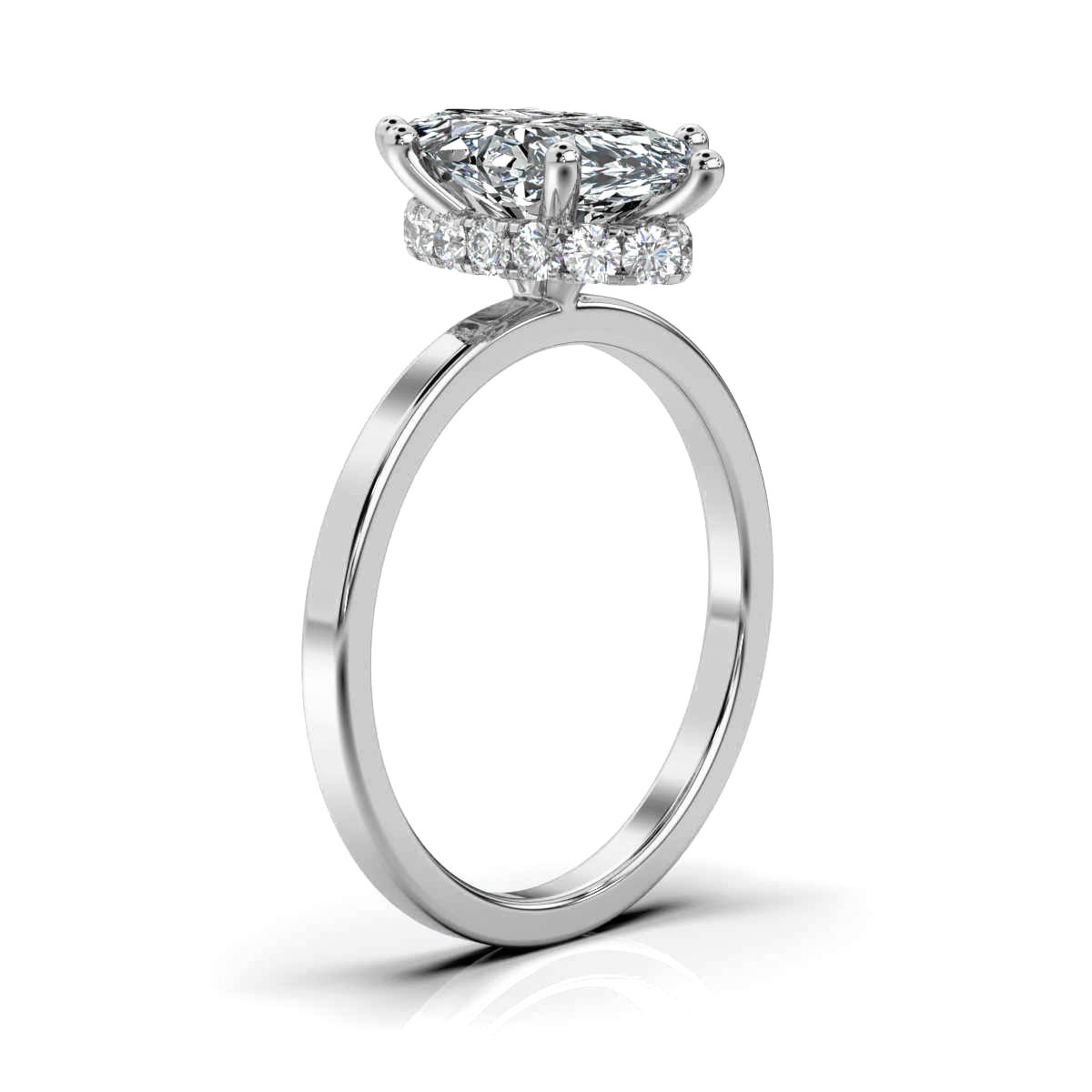 14K White Gold Marilee Hidden Halo Lab Grown Diamond Ring (1/4 ct. tw)