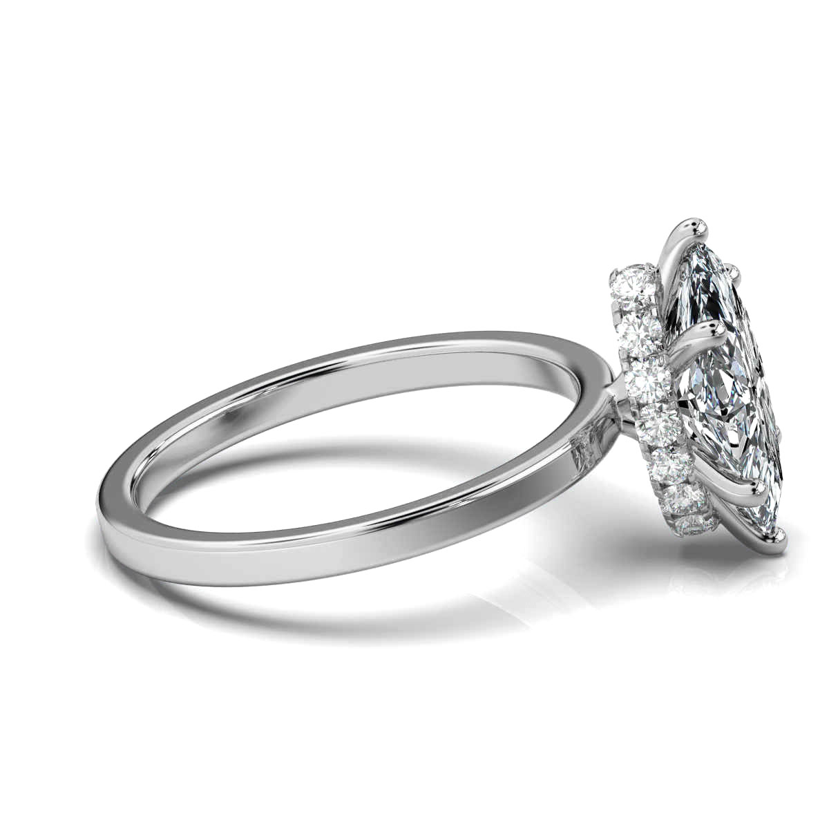 14K White Gold Marilee Hidden Halo Lab Grown Diamond Ring (1/4 ct. tw)
