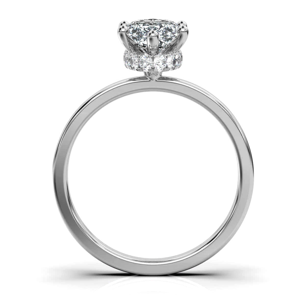 14K White Gold Marilee Hidden Halo Lab Grown Diamond Ring (1/4 ct. tw)