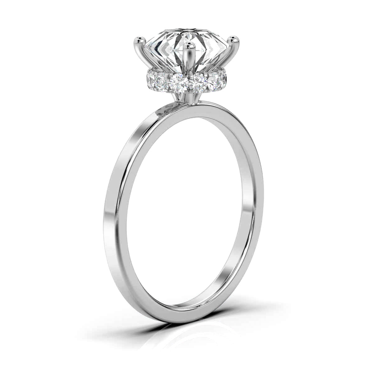 14K White Gold Marilee Hidden Halo Lab Grown Diamond Ring (1/4 ct. tw)
