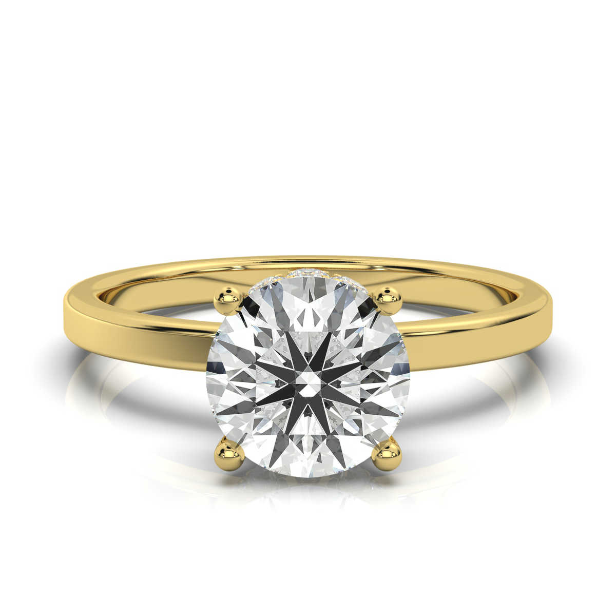 18K Yellow Gold Marilee Hidden Halo Lab Grown Diamond Ring (1/4 ct. tw)