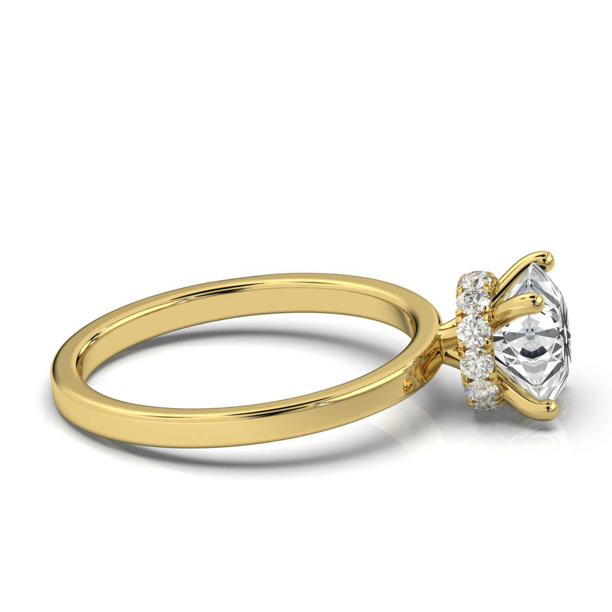 18K Yellow Gold Marilee Hidden Halo Lab Grown Diamond Ring (1/4 ct. tw)