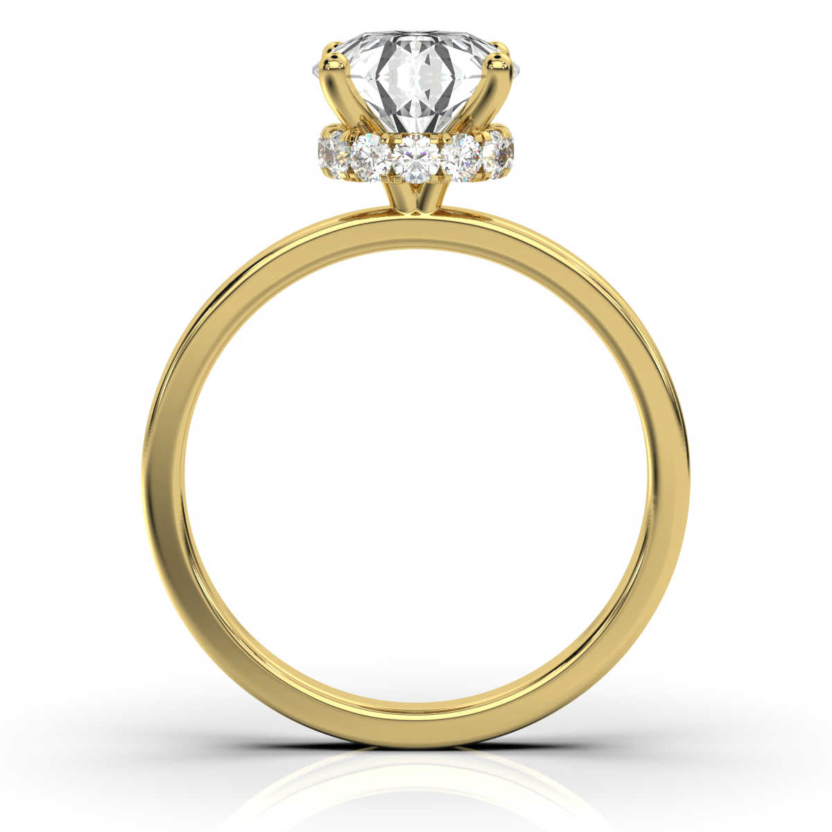18K Yellow Gold Marilee Hidden Halo Lab Grown Diamond Ring (1/4 ct. tw)