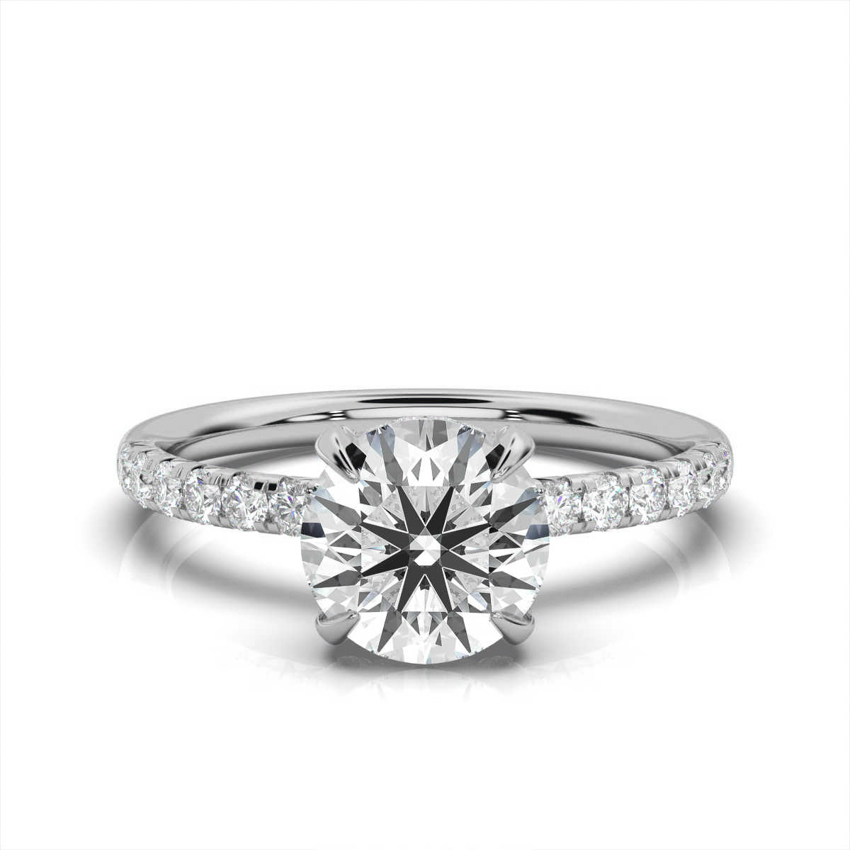 14K White Gold Eleanori Hidden Halo Lab Grown Diamond Ring (3/4 ct. tw)