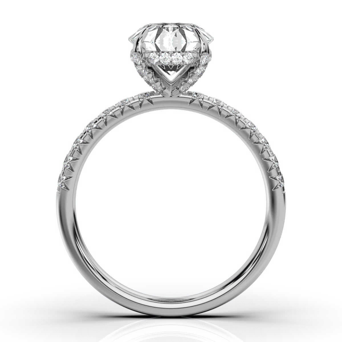 14K White Gold Eleanori Hidden Halo Lab Grown Diamond Ring (3/4 ct. tw)