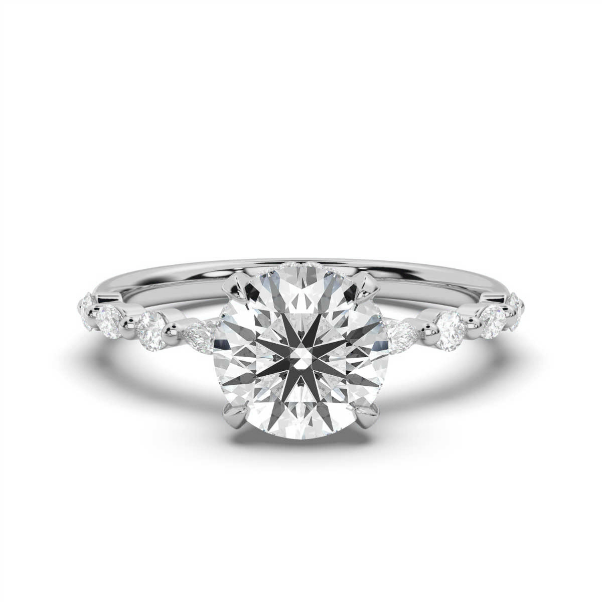 14K White Gold Teresa Hidden Halo Lab Grown Diamond Ring (1/3 ct. tw)
