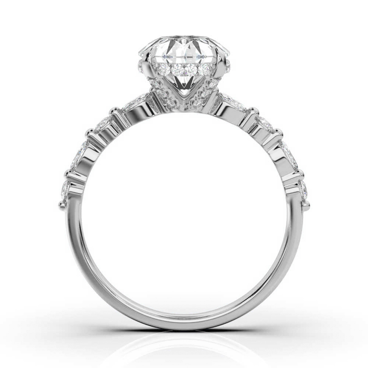 14K White Gold Teresa Hidden Halo Lab Grown Diamond Ring (1/3 ct. tw)
