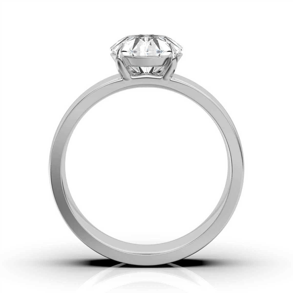14K White Gold Radina Solitaire Ring 