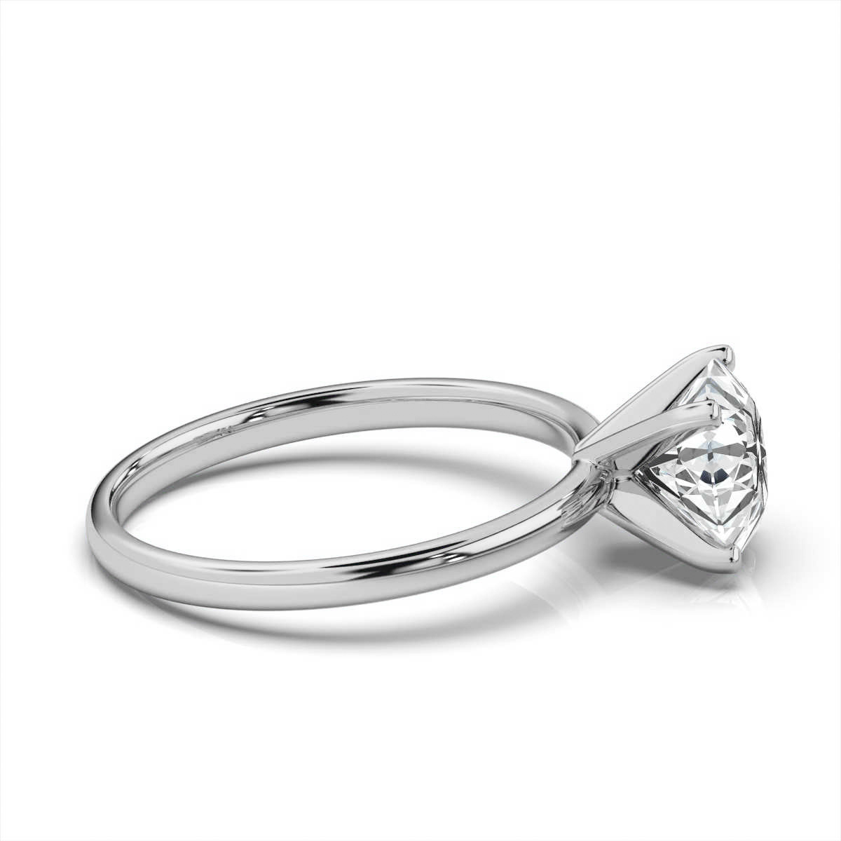 14K White Gold Menlo Solitaire Ring 