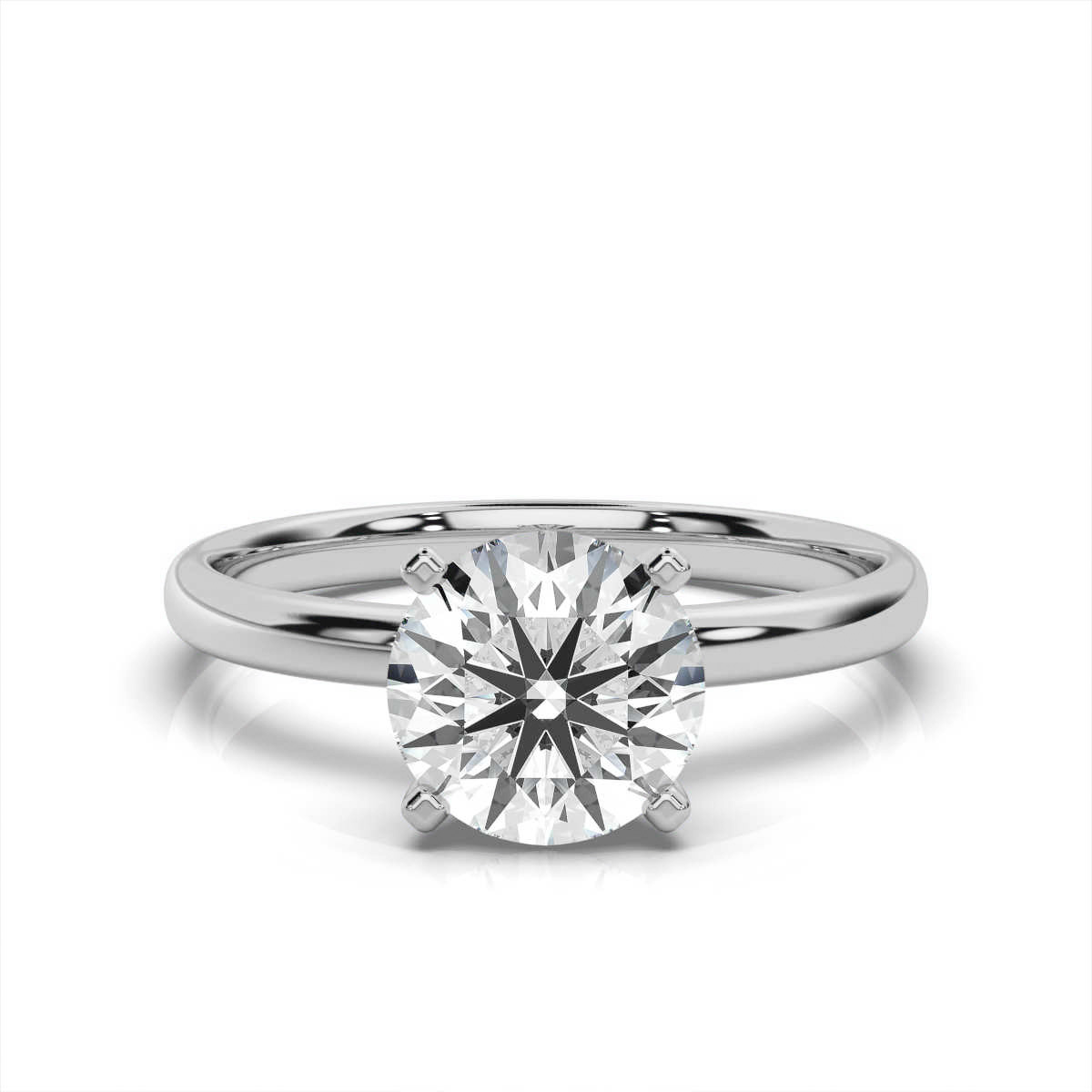 14K White Gold Laara Solitaire Ring 