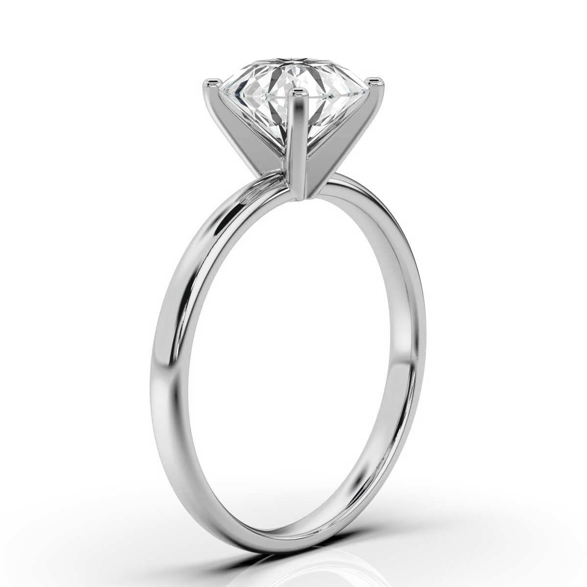 14K White Gold Laara Solitaire Ring 