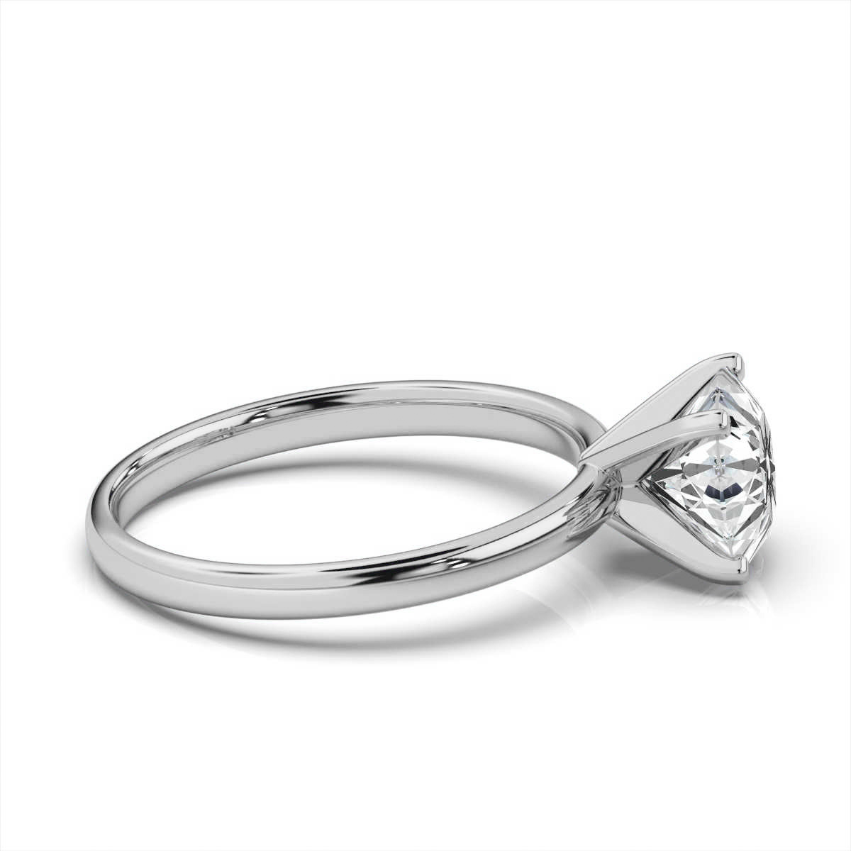 14K White Gold Laara Solitaire Ring 