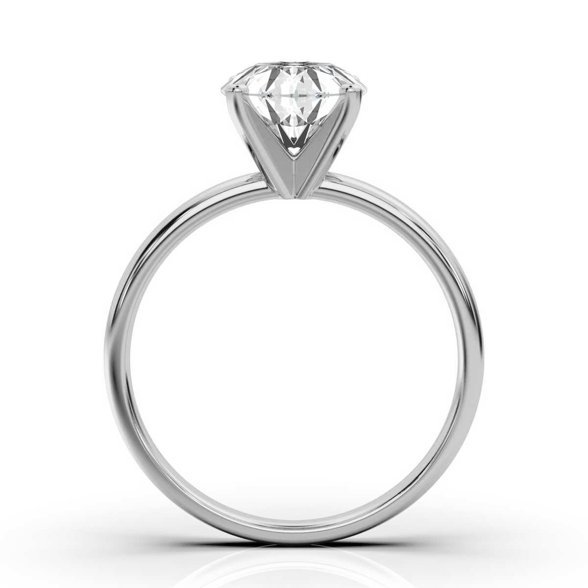 14K White Gold Laara Solitaire Ring 