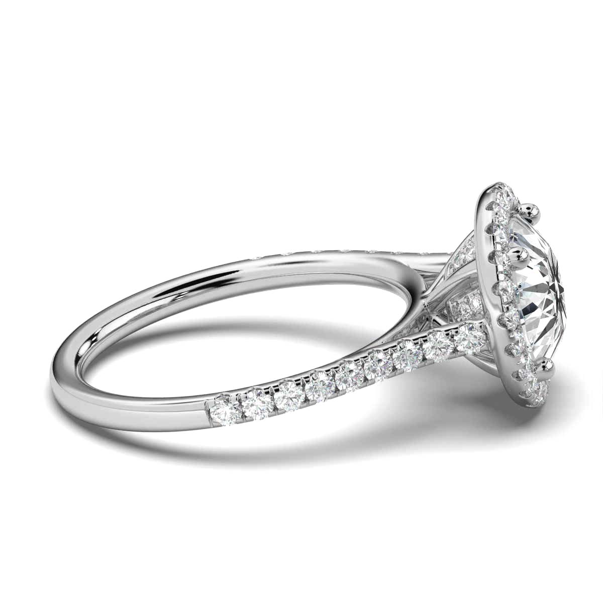 14K White Gold Mareyaa Hidden Accent Halo Lab Grown Diamond Ring (2/3 ct. tw)