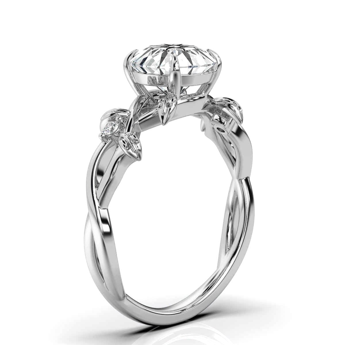 14K White Gold Stormy Lab Grown Diamond Ring (1/20 ct. tw)