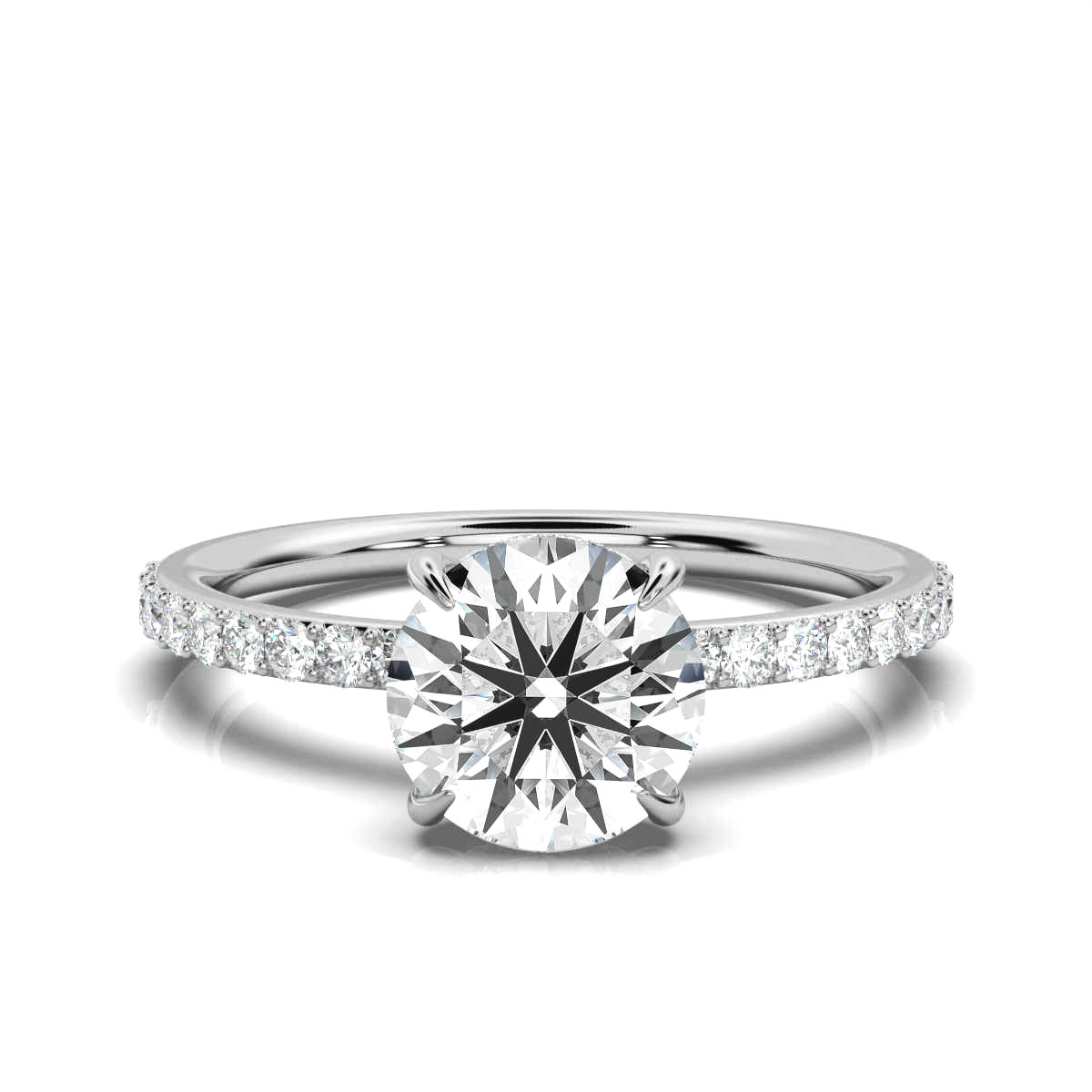14K White Gold La Perrie Hidden Halo Lab Grown Diamond Ring (1/4 ct. tw)