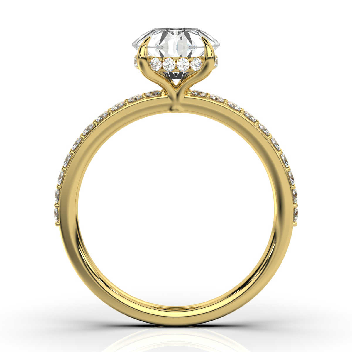 14K Yellow Gold La Perrie Hidden Halo Lab Grown Diamond Ring (1/4 ct. tw)