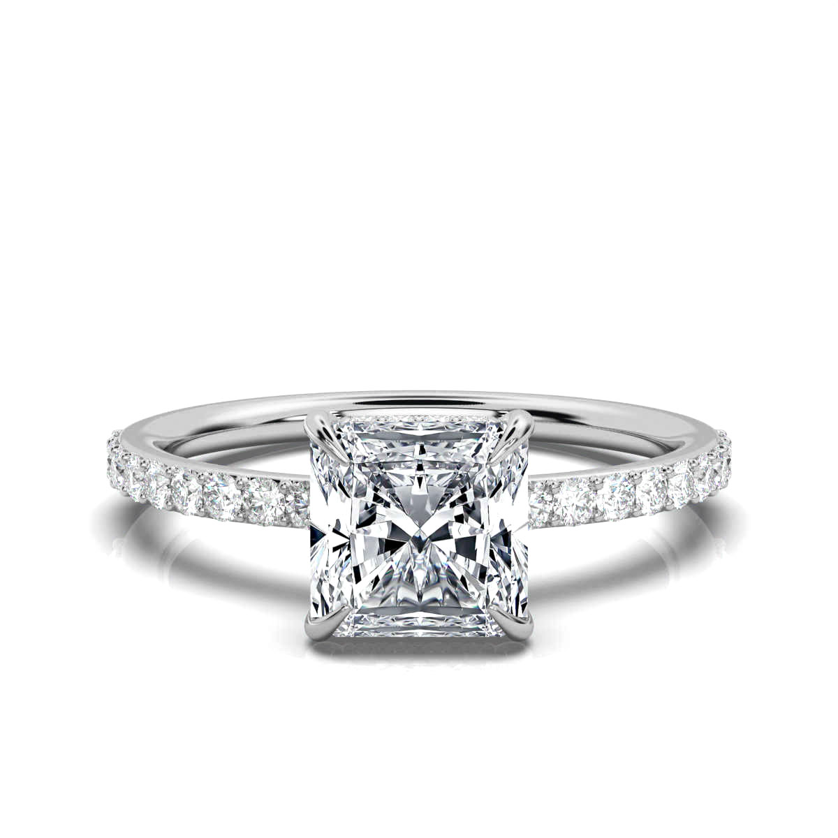 14K White Gold La Perrie Hidden Halo Lab Grown Diamond Ring (1/4 ct. tw)