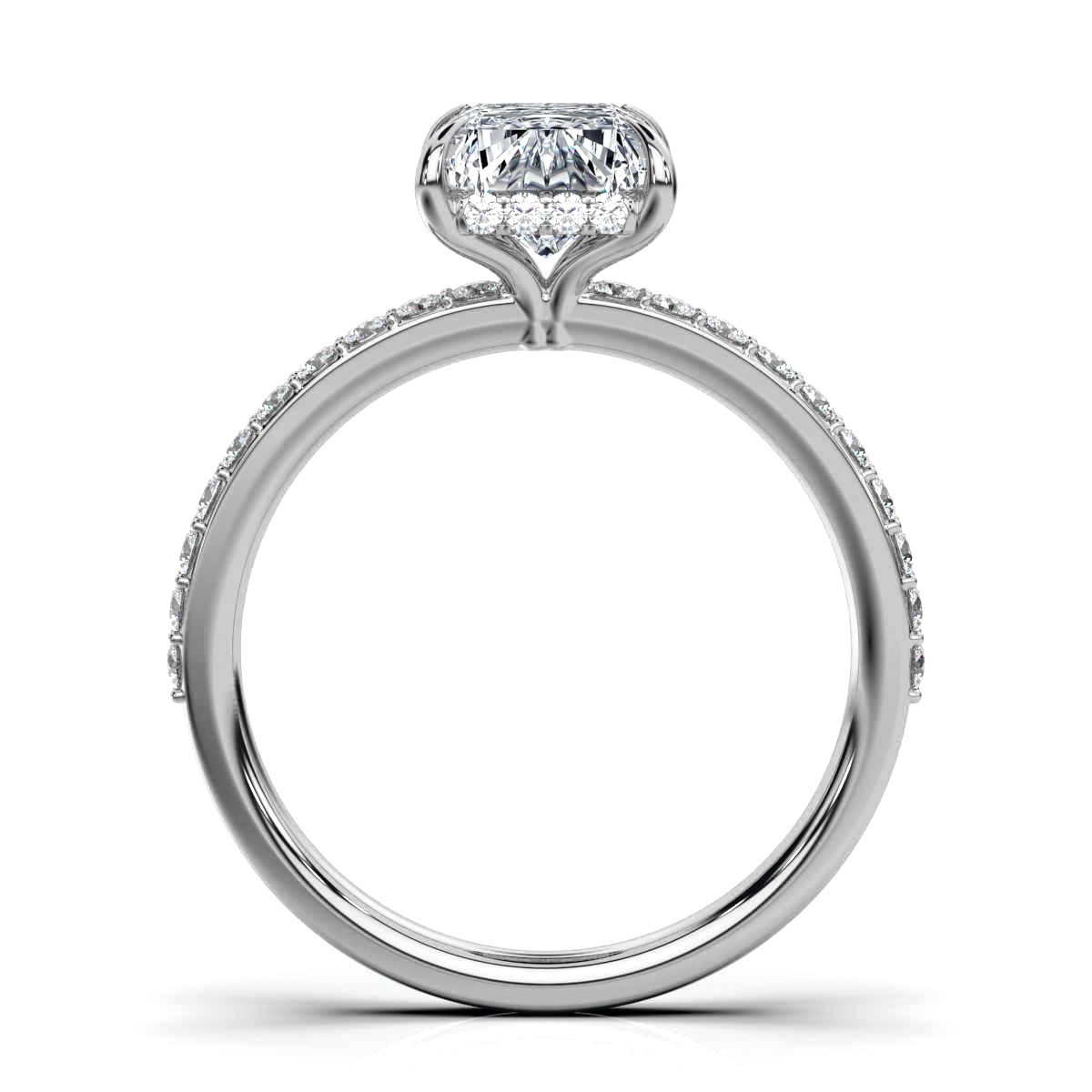 14K White Gold La Perrie Hidden Halo Lab Grown Diamond Ring (1/4 ct. tw)