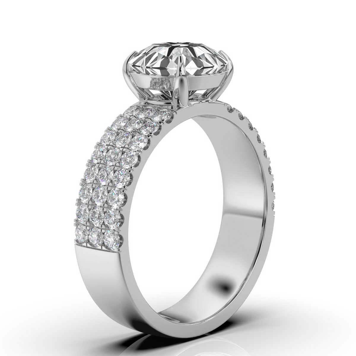14K White Gold Anamosa Lab Grown Diamond Ring (2/3 ct. tw)