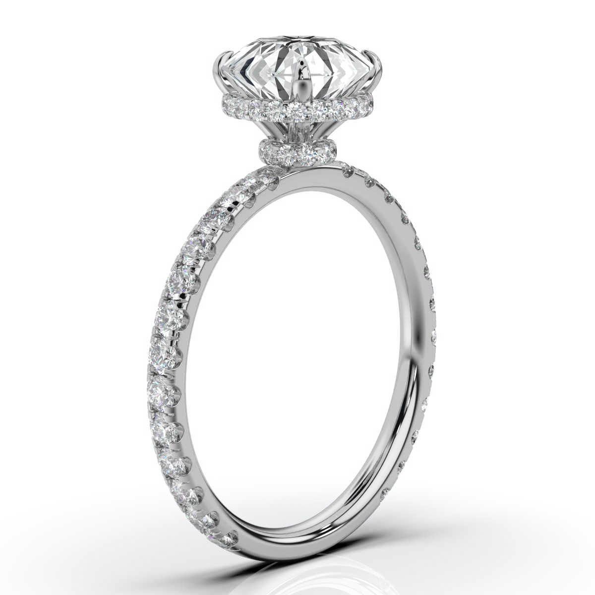 14K White Gold Edna Hidden Halo Lab Grown Diamond Ring (1/2 ct. tw)