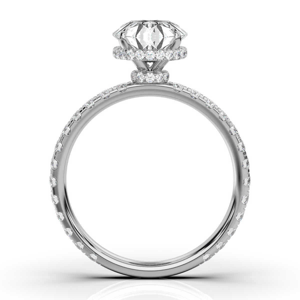 14K White Gold Edna Hidden Halo Lab Grown Diamond Ring (1/2 ct. tw)