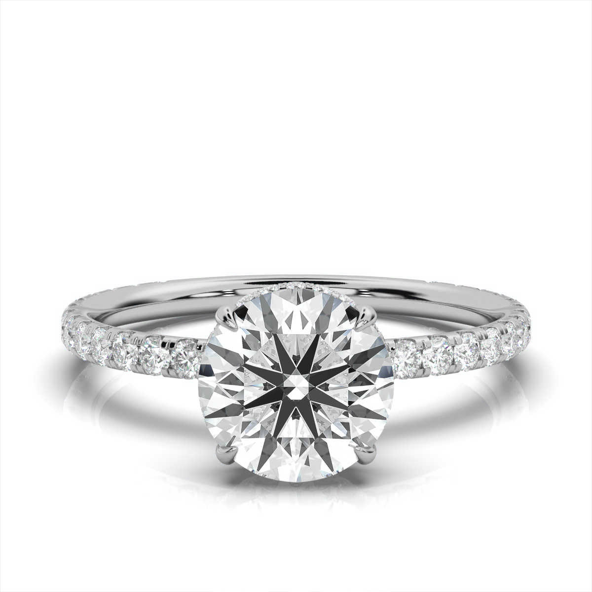 14K White Gold Alisa Hidden Halo Lab Grown Diamond Ring (2/5 ct. tw)