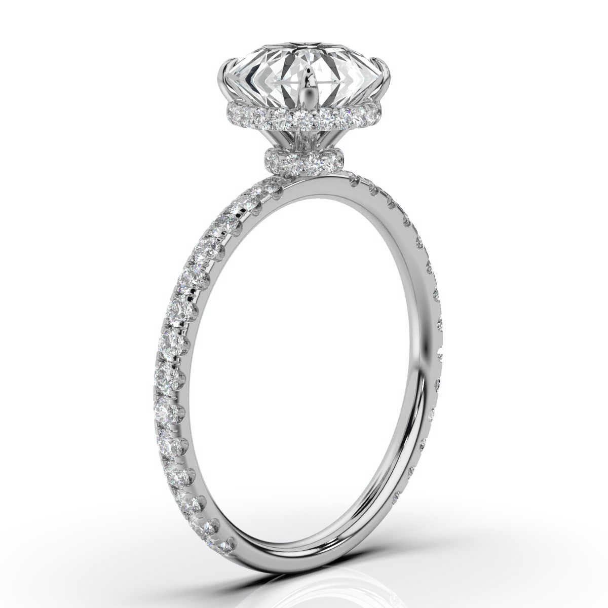 14K White Gold Alisa Hidden Halo Lab Grown Diamond Ring (2/5 ct. tw)
