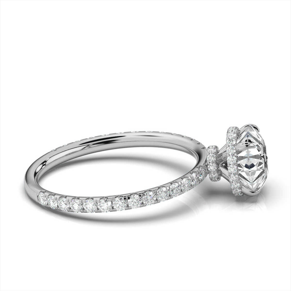 14K White Gold Alisa Hidden Halo Lab Grown Diamond Ring (2/5 ct. tw)