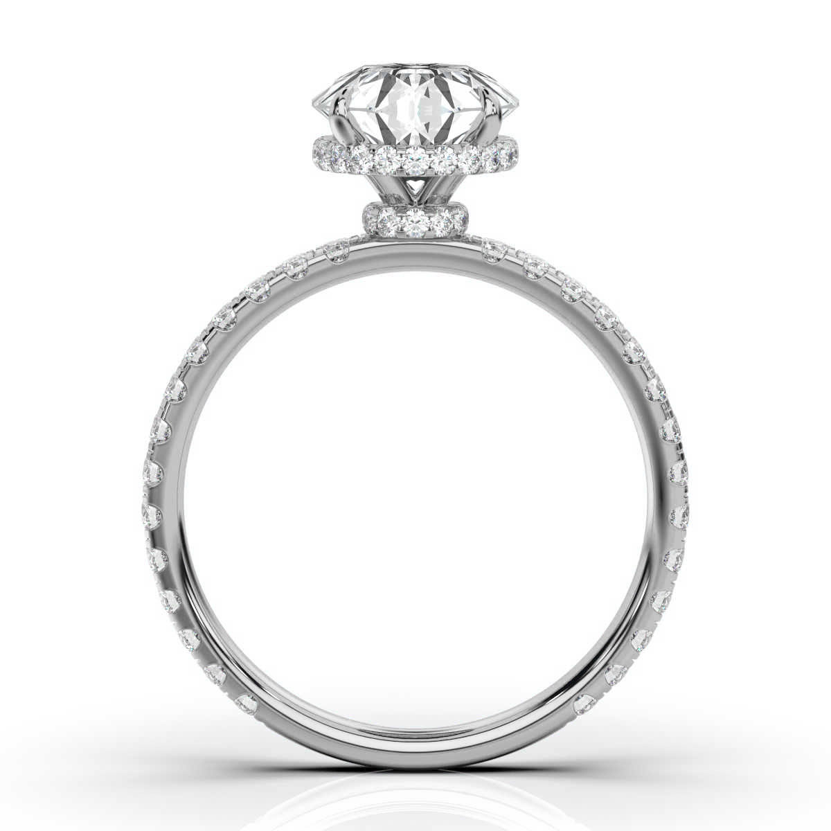 14K White Gold Alisa Hidden Halo Lab Grown Diamond Ring (2/5 ct. tw)
