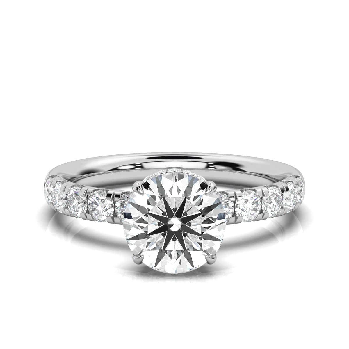 14K White Gold Eloise Hidden Halo Lab Grown Diamond Ring (1/2 ct. tw)