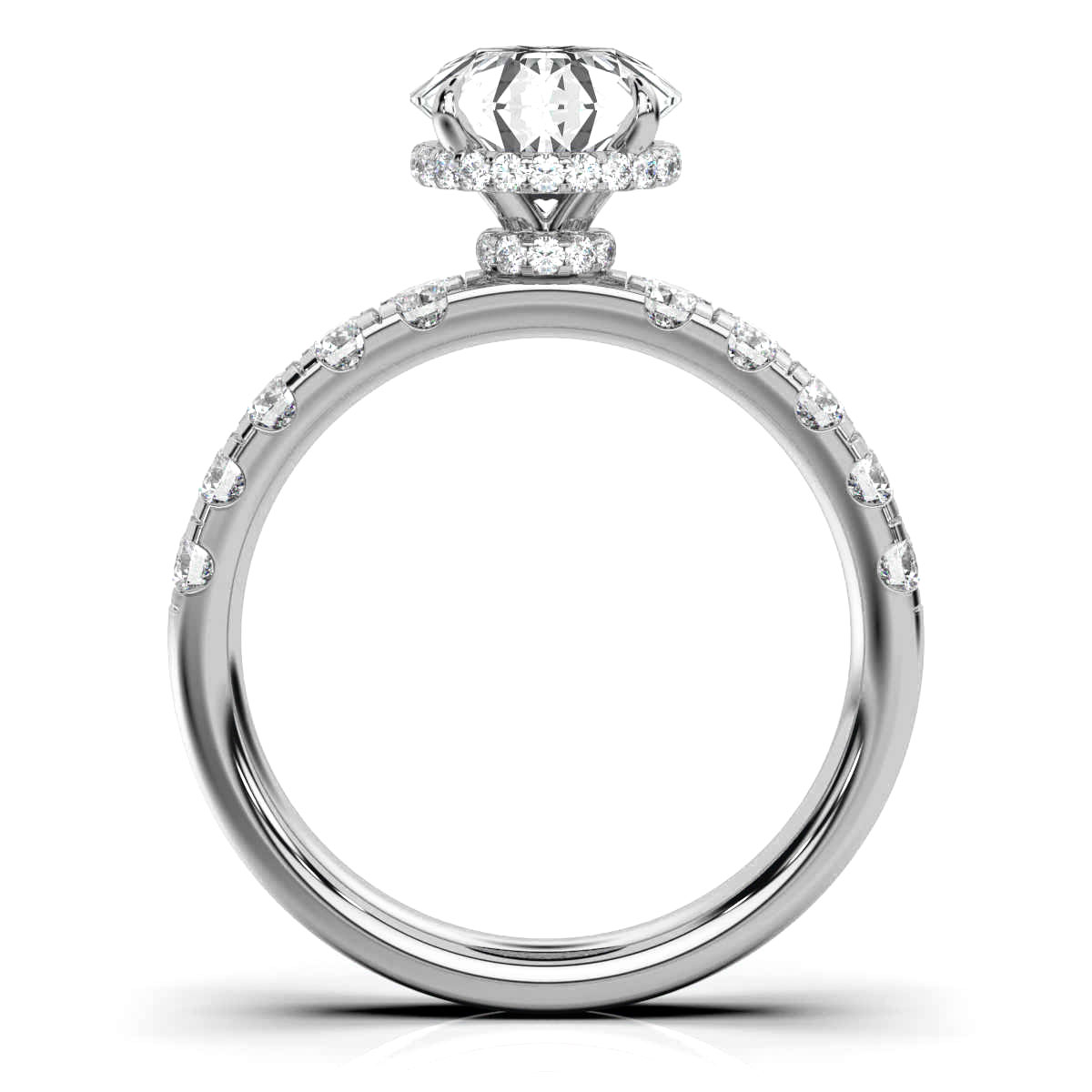 14K White Gold Eloise Hidden Halo Lab Grown Diamond Ring (1/2 ct. tw)