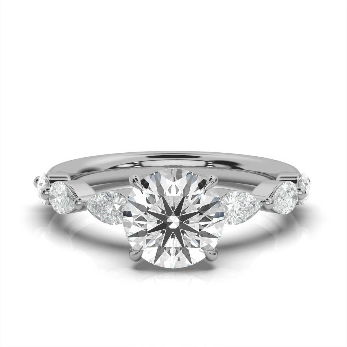 14K White Gold Erika Hidden Halo Lab Grown Diamond Ring (1 1/6 ct. tw)
