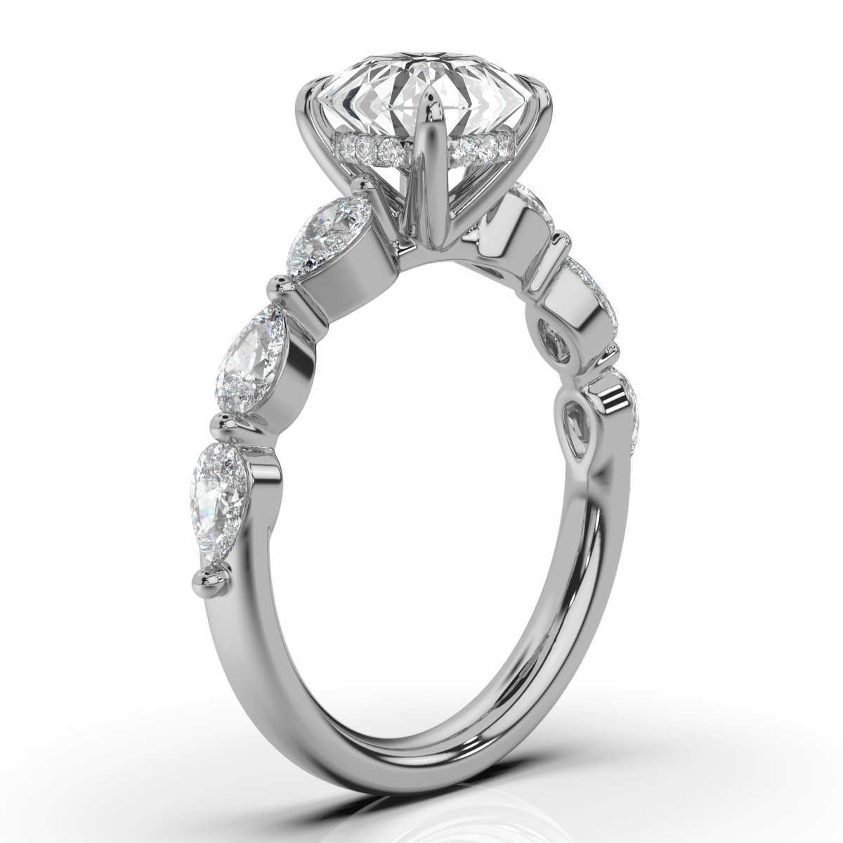 14K White Gold Erika Hidden Halo Lab Grown Diamond Ring (1 1/6 ct. tw)