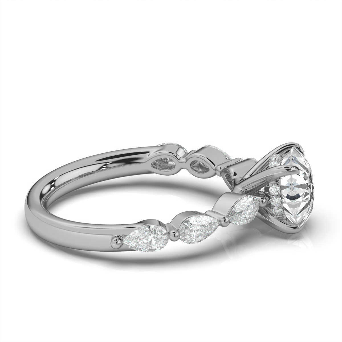 14K White Gold Erika Hidden Halo Lab Grown Diamond Ring (1 1/6 ct. tw)