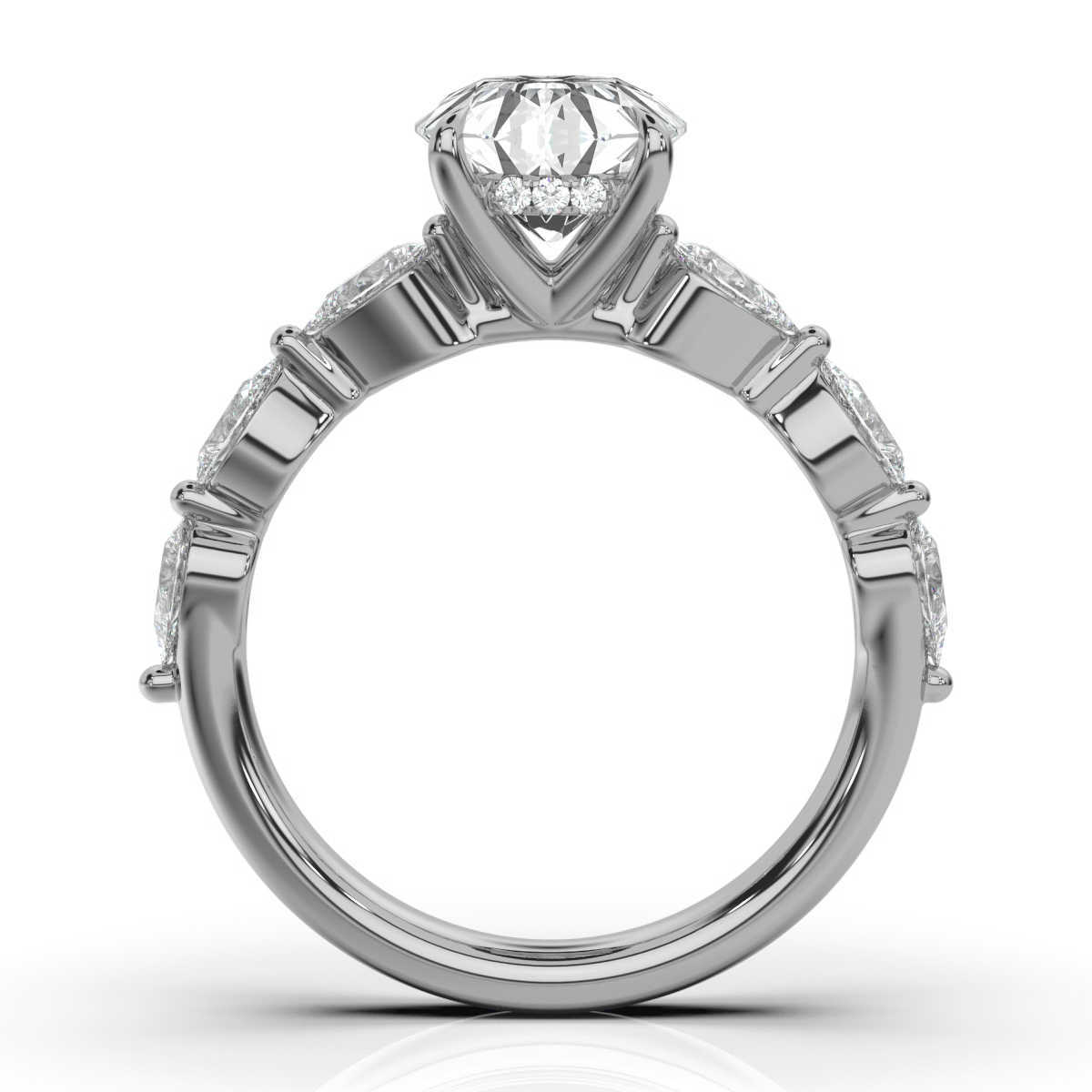 14K White Gold Erika Hidden Halo Lab Grown Diamond Ring (1 1/6 ct. tw)
