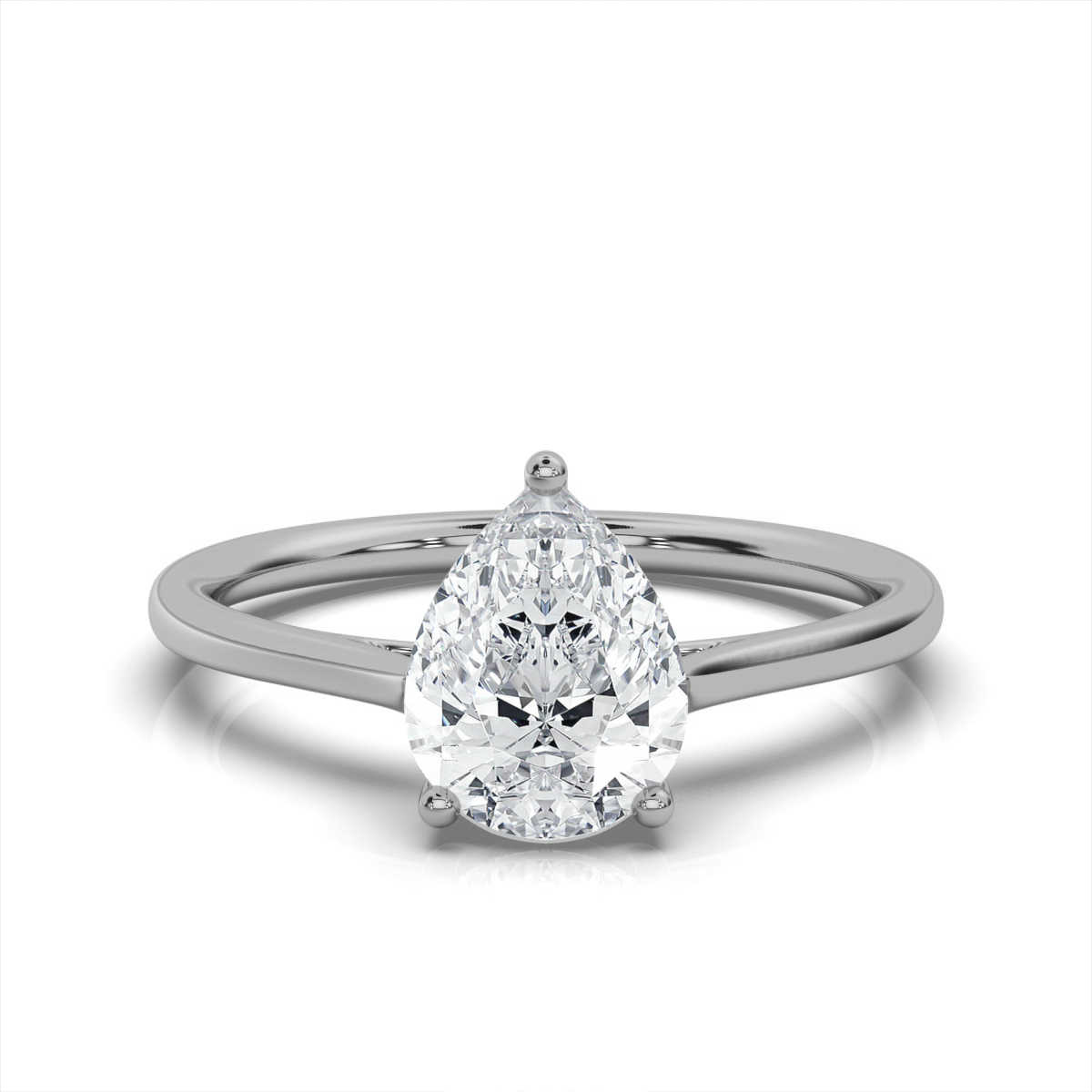 14K White Gold Yvette Solitaire Ring 