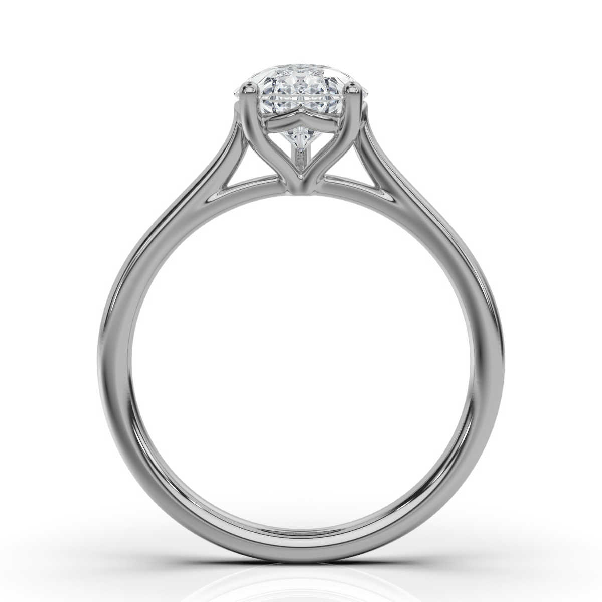 14K White Gold Yvette Solitaire Ring 