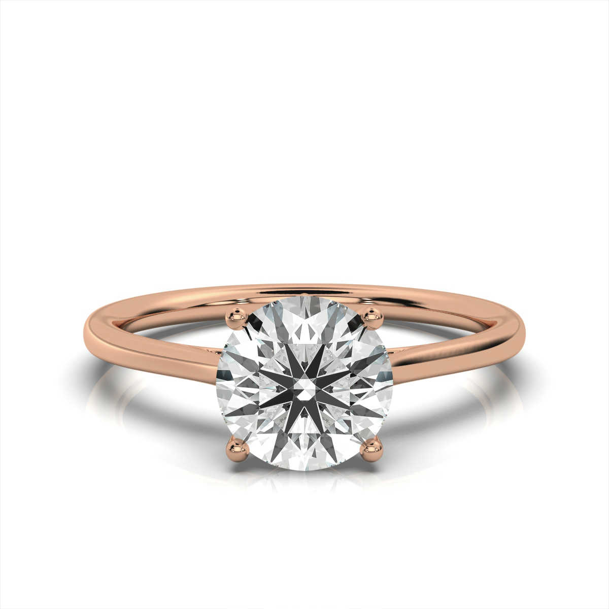 18K Rose Gold Yvette Solitaire Ring 