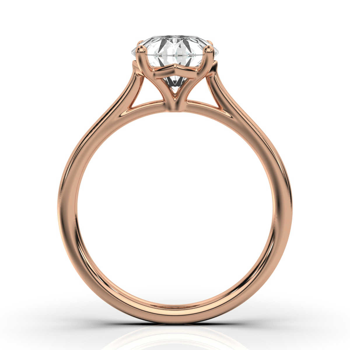 18K Rose Gold Yvette Solitaire Ring 