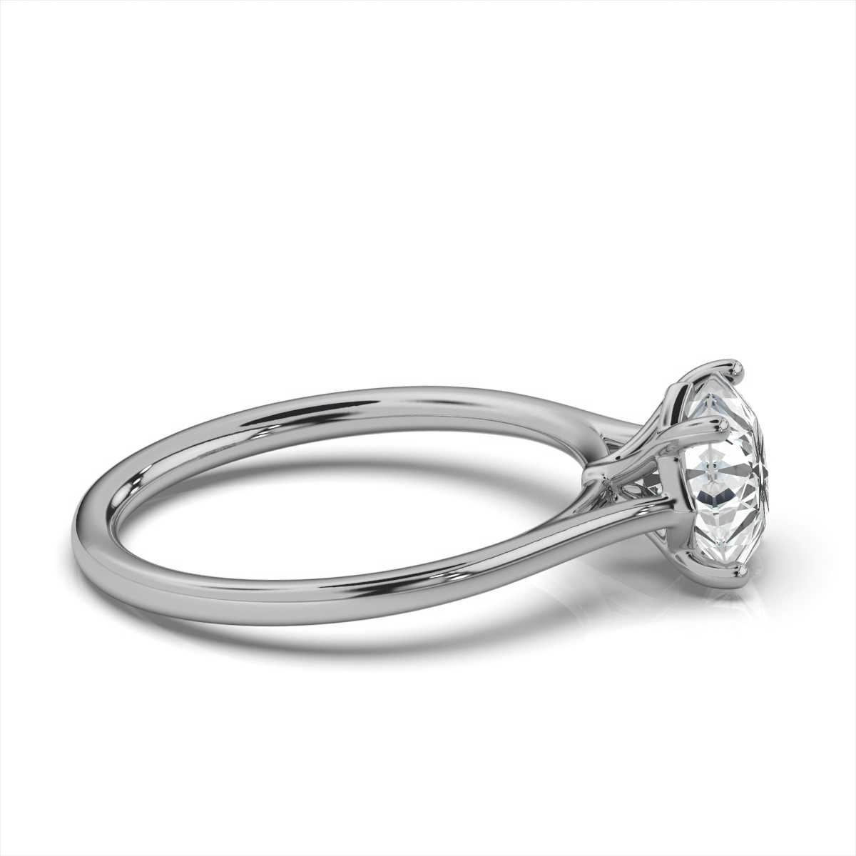 14K White Gold Yvette Solitaire Ring 