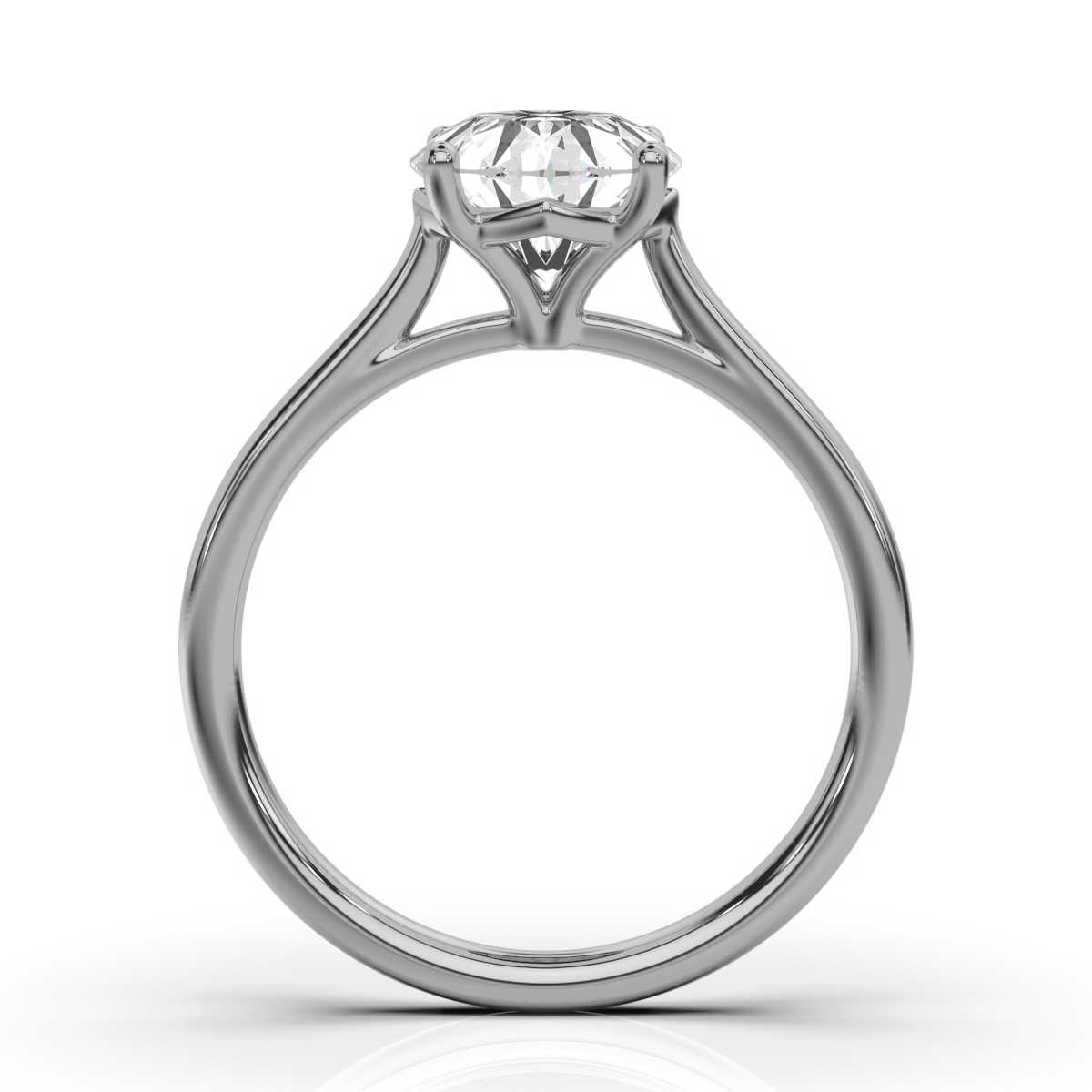 14K White Gold Yvette Solitaire Ring 
