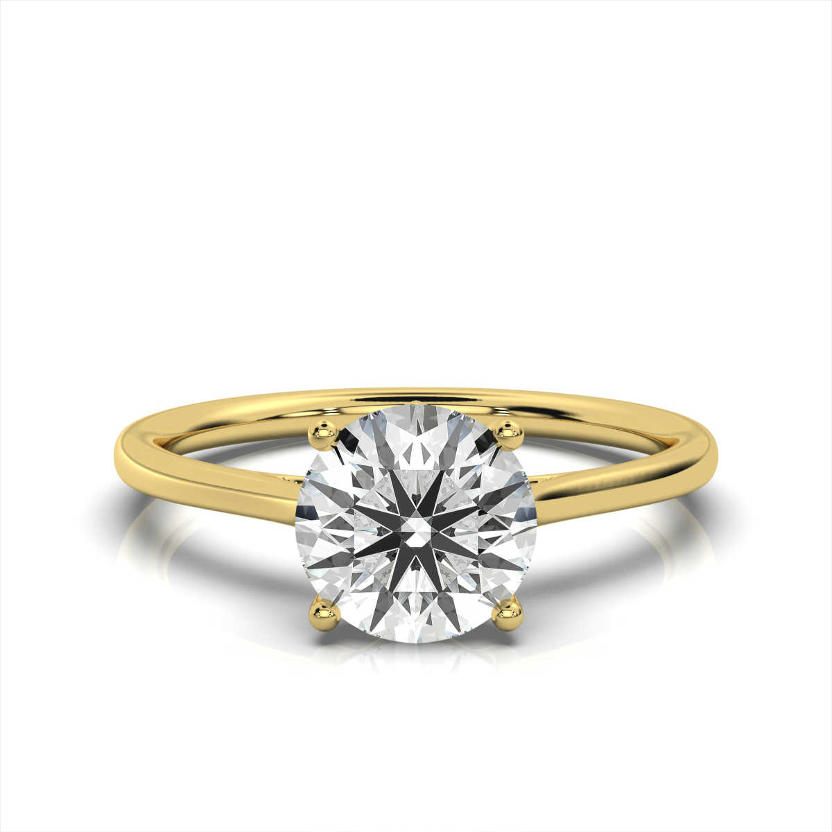 18K Yellow Gold Yvette Solitaire Ring 