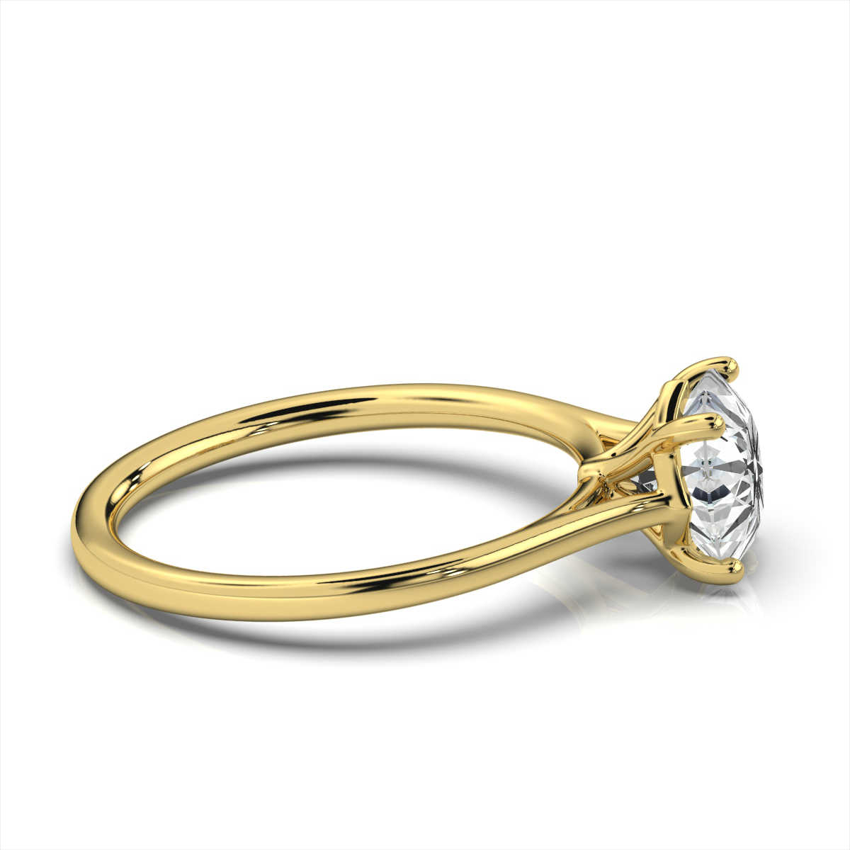 18K Yellow Gold Yvette Solitaire Ring 