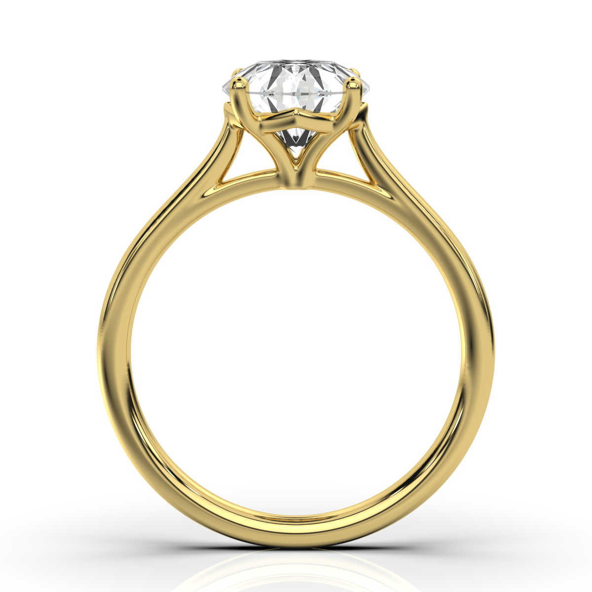 18K Yellow Gold Yvette Solitaire Ring 
