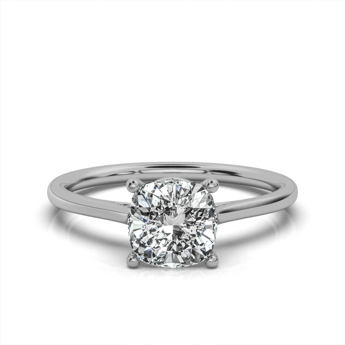 14K White Gold Yvette Solitaire Ring 